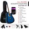 Best Choice Products Beginner Acoustic Electric Guitar Starter Set 41in w/ All Wood Cutaway Design, Case